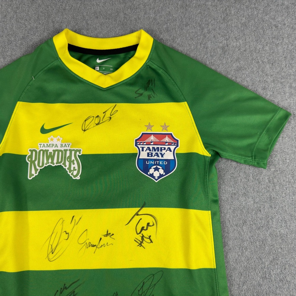 Nike Tampa Bay Rowdies Soccer Jersey Youth Small Signed Autographed #39